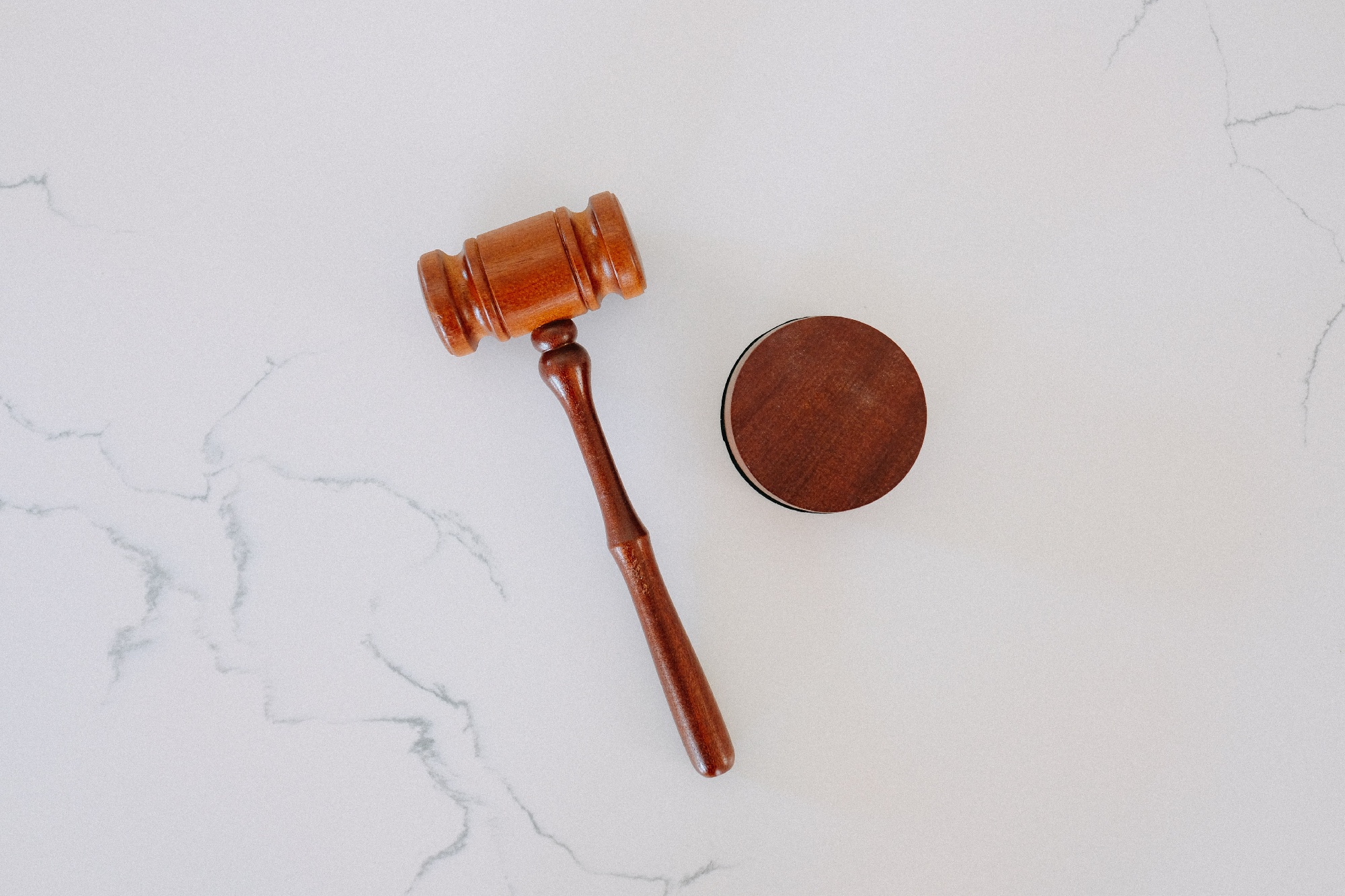 a gavel laying on a table